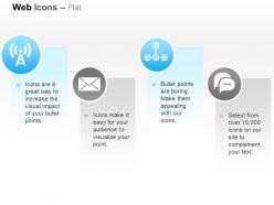 Internet signals mail chats networking ppt icons graphics