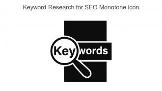Keyword Research For SEO Monotone Icon In Powerpoint Pptx Png And Editable Eps Format