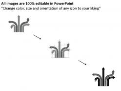 Km five staged roads and icons flat powerpoint design