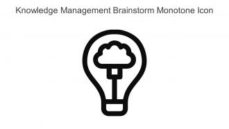 Knowledge Management Brainstorm Monotone Icon In Powerpoint Pptx Png And Editable Eps Format