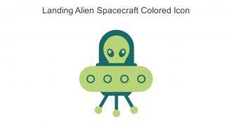 Landing Alien Spacecraft Colored Icon In Powerpoint Pptx Png And Editable Eps Format