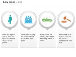 Lawyer jury police car gavel ppt icons graphics