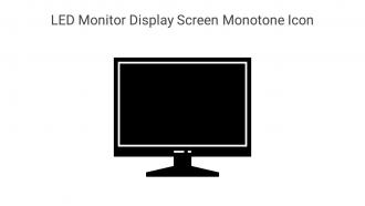 Led Monitor Display Screen Monotone Icon In Powerpoint Pptx Png And Editable Eps Format