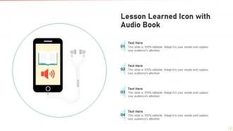 Lesson Learned Icon Powerpoint Ppt Template Bundles