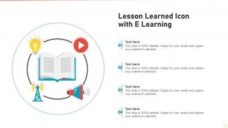 Lesson Learned Icon Powerpoint Ppt Template Bundles