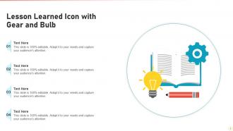 Lesson Learned Icon Powerpoint Ppt Template Bundles