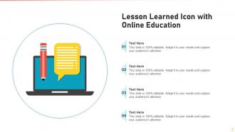 Lesson Learned Icon Powerpoint Ppt Template Bundles