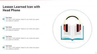 Lesson Learned Icon Powerpoint Ppt Template Bundles