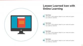 Lesson Learned Icon Powerpoint Ppt Template Bundles