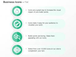 Like symbol right sign search quality check management ppt icons graphics