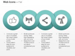 Like wifi antenna symbols ppt icons graphics