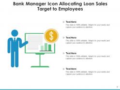 Loan Icon Target Employees Executive Evaluating Customer Management