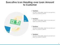 Loan Icon Target Employees Executive Evaluating Customer Management