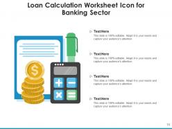 Loan Icon Target Employees Executive Evaluating Customer Management