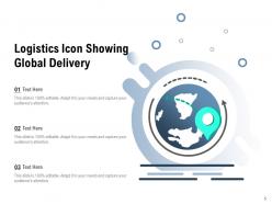 Logistics Icon Global Delivery Through Guaranteed Survey