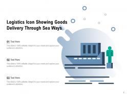 Logistics Icon Global Delivery Through Guaranteed Survey