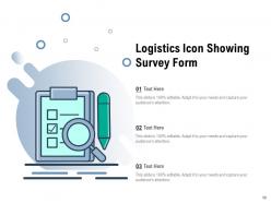 Logistics Icon Global Delivery Through Guaranteed Survey
