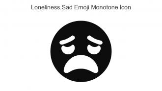 Loneliness Sad Emoji Monotone Icon In Powerpoint Pptx Png And Editable Eps Format