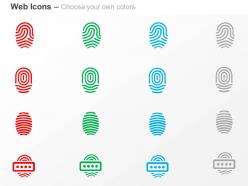 Loop whorl arch password fingerprints ppt icons graphics