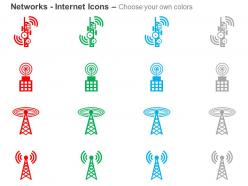 Low beam antenna building antenna tower wifi ppt icons graphics