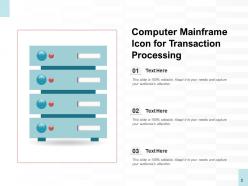Mainframe Icon Transaction Customer Production Illustrating Inventory Processing