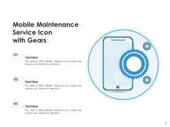 Maintenance Icon Database Service Gears Industrial Equipment
