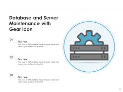 Maintenance Icon Database Service Gears Industrial Equipment