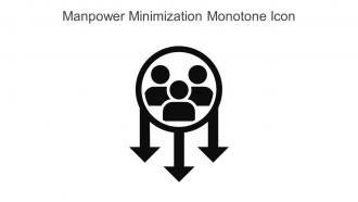 Manpower Minimization Monotone Icon In Powerpoint Pptx Png And Editable Eps Format