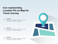 Map Pin Icon Location Depicting Globe Representing Travel Journey