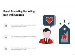 Marketing Icon Promoting Speaker Shape Megaphone Magnifying Glass Promotions Announcing