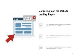 Marketing Icon Promoting Speaker Shape Megaphone Magnifying Glass Promotions Announcing