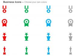 Medal award star trophy ppt icons graphics