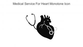 Medical Service For Heart Monotone Icon In Powerpoint Pptx Png And Editable Eps Format