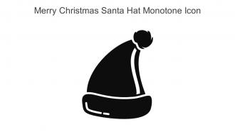 Merry Christmas Santa Hat Monotone Icon In Powerpoint Pptx Png And Editable Eps Format