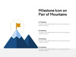 Milestone Icon Mountains Direction Triangular Circle