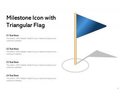 Milestone Icon Mountains Direction Triangular Circle