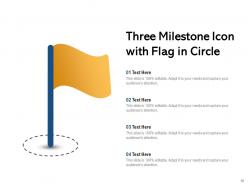 Milestone Icon Mountains Direction Triangular Circle