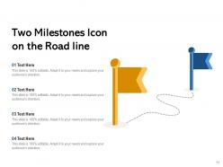 Milestone Icon Mountains Direction Triangular Circle