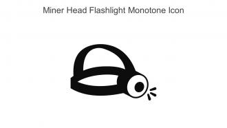 Miner Head Flashlight Monotone Icon In Powerpoint Pptx Png And Editable Eps Format