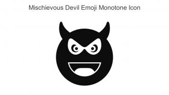 Mischievous Devil Emoji Monotone Icon In Powerpoint Pptx Png And Editable Eps Format