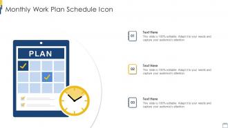 Monthly Work Plan Schedule Icon
