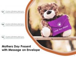 Mothers Day Surprise Present Hugging Envelope Together
