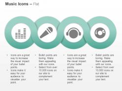 Music bars mike disk cd ppt icons graphics