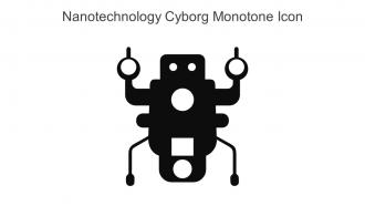 Nanotechnology Cyborg Monotone Icon In Powerpoint Pptx Png And Editable Eps Format