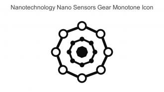 Nanotechnology Nano Sensors Gear Monotone Icon In Powerpoint Pptx Png And Editable Eps Format