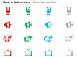 News announcement global marketing tv advertisement ppt icons graphics