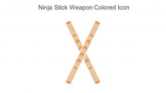 Ninja Stick Weapon Colored Icon In Powerpoint Pptx Png And Editable Eps Format