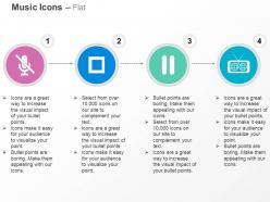 No voice symbol stop pause radio ppt icons graphics