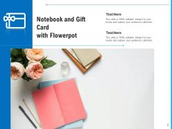 Notebook Business Sketching Together Flowerpot