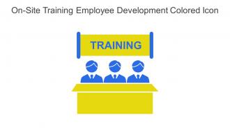 On Site Training Employee Development Colored Icon In Powerpoint Pptx Png And Editable Eps Format